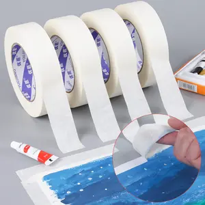 YOUJIANGゴム接着剤クレープ画家塗装自己接着剤メーカー汎用白48mmマスキングテープ