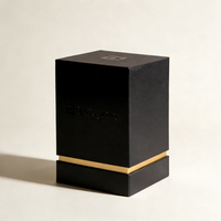 Boîte cadeau en carton rigide de luxe avec logo personnalisé en relief, fermeture magnétique, pour emballages de bougies et de flacons de parfum, vente en promotion