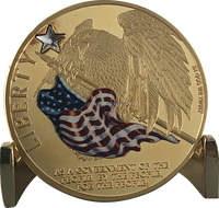 Moneda Conmemorativa Personalizada de Alta Calidad con Acabado de Espejo en Esmalte Suave de Zinc, Diseño Tradicional Moderno, Moneda Dorada con Emblema Pulido