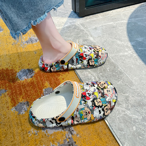 Zapatillas para mujer, Zapatillas de <span class=keywords><strong>casa</strong></span> con punta abierta de verano para interiores y exteriores para mujer, cómodas zapatillas transpirables extraíbles y lavables - Product Image 3