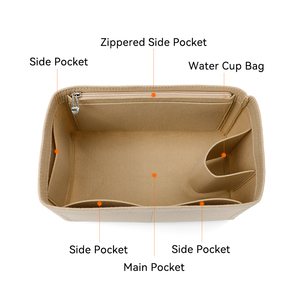 Grande trousse de toilette en feutre pour femmes, multifonctionnelle, avec insert amovible, organiseur de trousse de toilette en feutre avec fermeture éclair - Product Image 2