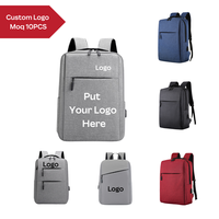 Sac à Dos d'Affaires Grande Capacité pour Homme, de Voyage et Scolaire pour Étudiant, Personnalisable avec Logo, et Port USB pour Ordinateur Portable