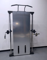 DINUO Appareil de musculation multifonctionnel sur pied avec double pile de poids, barre de traction, poulie à câble réglable, charge maximale 300 kg, pour salle de sport à domicile