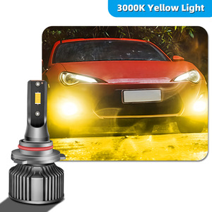 Ampoules de phares antibrouillard <span class=keywords><strong>LED</strong></span> CSP 3570 jaune doré 3000K |   Phares <span class=keywords><strong>LED</strong></span> 12V 50W H11 H3 9006 880 PSX26W à allumage instantané pour voitures - Product Image 4
