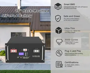 Bms 사용자 정의를 통한 지능형 모니터링 A 급 5kw 10kw 48v 배터리 100ah Lifepo4 배터리 48v 200ah 48v Lifepo4 배터리