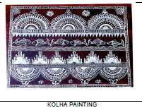 Handmade <b>White</b> On Red Batik Fabric With Peacock And Mandala Patterns Silk Screen Printed <b>Hanging</b> Decor - Product Image 3