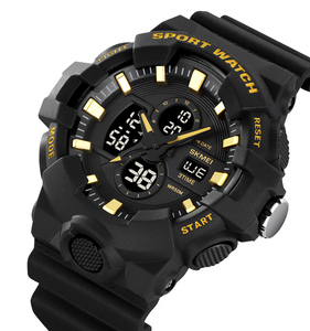 Skmei 2117 Analog Kỹ Thuật Số Cổ Tay Xem Người Đàn Ông Chất Lượng Cao Đồng Hồ Đeo Tay Điện Tử 50M Không Thấm Nước Đồng Hồ <span class=keywords><strong>LCD</strong></span> Hiển Thị - Product Image 4