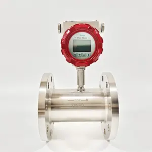 Medidor de flujo de turbina de acero inoxidable para industria alimentaria, aceite de oliva comestible crudo, leche, etanol, cerveza, RS485