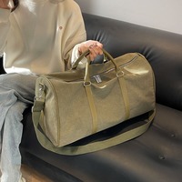 Sac de voyage cylindrique en toile cirée épaisse personnalisé avec logo, idéal pour le camping, le sport, les hommes et les femmes