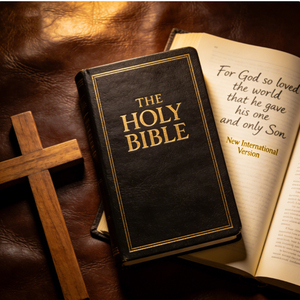 Bible Sacrée Nouvelle Version Internationale Couverture en Cuir Premium Estampage à Chaud Doré Impression Personnalisable de Livres Religieux - Product Image 2