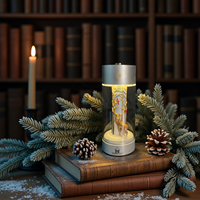 Lanterne portable artistique sculpturale en forme de cerf de la forêt, style Noël, avec batterie rechargeable, lumière LED nocturne étanche et à intensité variable