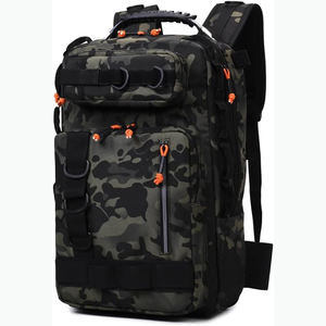 Sac à dos de pêche gratuit, sac à dos de pêche avec porte-cannes, 45L 600D grand sac de pêche pour ranger les équipements de pêche - Product Image 1