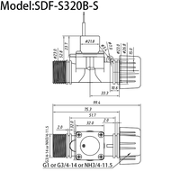 Электромагнитный клапан Goldenland SDF-S320B-S, 3/4 дюйма, 12 В постоянного тока, пластиковый, бистабильный, с фиксацией, для систем полива сада