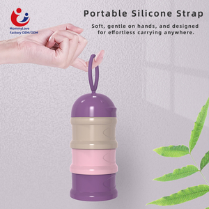 Distributeur de lait en poudre pour bébé à 3 compartiments avec cuillère, boîte à collation portable pour enfants et bébés, personnalisable OEM pour le voyage - Product Image 3