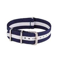 Bracelet de montre en nylon rayé de haute qualité, une seule pièce, multicolores, OEM/ODM, 14 mm, 16 mm, 18 mm, 20 mm, 22 mm