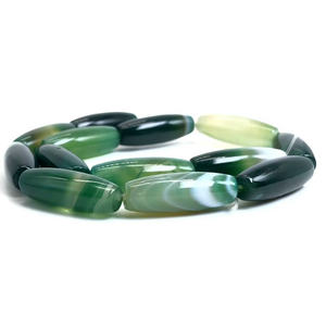 Jewelry Mala Focal <strong>Beads</strong> Natural Brown Red Purple <strong>Black</strong> Banded Striped Agate Barrel Oval Rice Barrel Drum <strong>Beads</strong> 10x30mm - Product Image 5