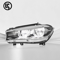 Faros Delanteros LED LS para BMW X5 F15 14-18, Actualización de Faros Angel Eyes, Lente Doble, DRL Amarillo y Blanco