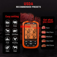 ThermoPro TempSpike 2000FT Termómetro inalámbrico para carne con 2 Termómetro de carne inteligente ultrafino Termómetro de cocina para cocinar