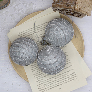 Giáng sinh cây trang trí bóng đồ trang trí 8cm 3pcs bọt treo bóng cho trung tâm mua sắm khách sạn và cửa sổ hiển thị - Product Image 3