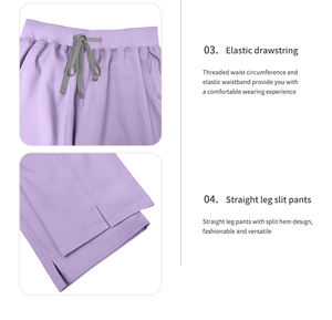 Uniformes de Enfermería para Clínica Dental NIAAHINN, Conjuntos de Uniformes Médicos de Manga Corta para Mujer, Uniformes de Hospital Ecológicos - Product Image 3