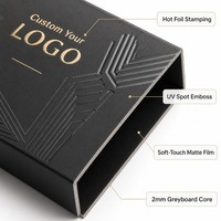 Scatola a Cassetto in Carta Kraft Personalizzata Direttamente dalla Fabbrica, Imballaggio Ecologico per Cosmetici e Prodotti Skincare, con Goffratura e Rivestimento UV, Spugna Inclusa