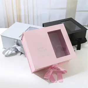 Flower Rose Preserved Flowers Packaging Gift Cardboard Acrylic Wedding Display Case Flower Case Pack Box