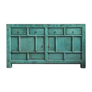 High Glossy hand painted cabinet chinese recycle wood drawer chest