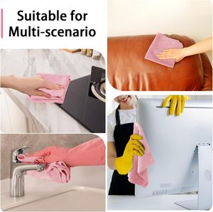 Rotolo di panni in microfibra 25x25cm, salviette in microfibra a strappo, panni lavabili e riutilizzabili, asciugamani in carta. - Product Image 4