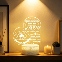Lámpara Nocturna 3D al por Mayor con Impresión UV, Colorida, para Mamá y Papá, para el Día de San Valentín, Luz LED ABS, Ambiente Romántico para el Dormitorio