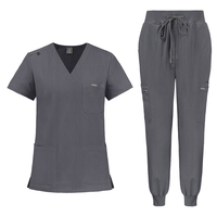 Nouvel ensemble de blouses médicales 2026 de haute qualité, uniforme d'infirmière à col en V, tenue médicale extensible et douce pour le personnel hospitalier