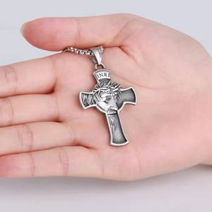 Crucifijo Vintage de acero inoxidable de alta calidad, joyería cristiana, colgante de Cruz de Jesús religioso con personalidad - Product Image 3