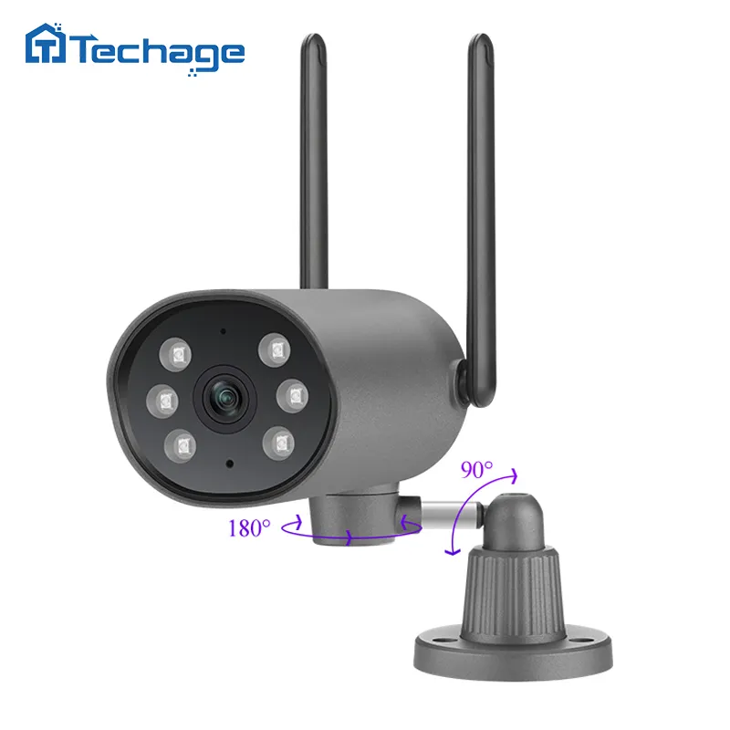 Techage Outdoor Night Vision PAN TILT 3MP Surveillance CCTV Camera 3MP PTZ Wifi IP Video Security Camera