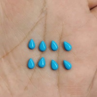 3x4 3x5 4x6 6x8mm forme de poire forme de goutte d'eau pierre Turquoise bleue Pure à dos plat Cabochons perles pour bricolage bijoux résultats
