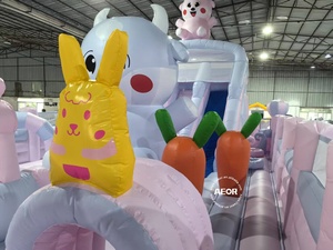 Thiết kế mới thương mại <span class=keywords><strong>Inflatable</strong></span> vui chơi giải trí sân chơi nhảy lâu đài vui vẻ thành phố với Slide - Product Image 5