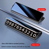 Nouvelle carte de numéro de téléphone temporaire pour voiture en alliage d'aluminium à double numéro dissimulé, modèle 2026, très demandée