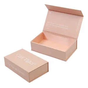 Groothandel Geschenkdoos Leveranciers Luxe Ketting Ring Papier Verpakking Custom Logo Roze Kleine Sieraden Dozen Met Satijnen Insert