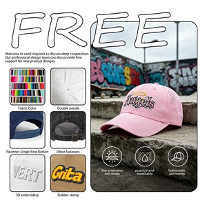 Casquettes de baseball snapback non structurées à 6 panneaux, nouveau design, chapeaux de sport et de golf, logo personnalisé brodé sur tissu - Product Image 2