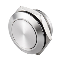 Sakelar Tombol Tekan Pendek 19mm Tahan Air IP65 1NO Ring LED