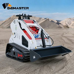 รถตักขนาดเล็ก 13.5 แรงม้า เครื่องยนต์เบนซิน B&S พร้อมใบมีดตักด้านหน้า รถตักดินด้านหลัง ปั๊มไฮดรอลิก เกียร์บ็อกซ์ PLC รถตักตีนตะขาบขนาดกะทัดรัด - Product Image 1