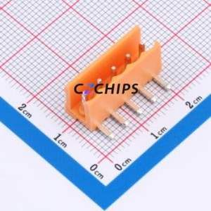 MXHT396R-3.96-05P-OE01-Cu-A Plug-in Terminal Block Bent Lead Through Hole,P=3.96mm Board-to-Board / Socket - Open 1x5P 3.96mm - Product Image 1