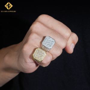 ลดกระหน่ำแหวนสไตล์ฮิปฮอป VVS1แหวนเพชรโมอิสซาไนต์เงินสเตอลิง925พร้อมการทดสอบเพชรที่ผ่านมา - Product Image 5