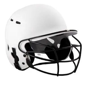 Baseball Batter di Casco con il baseball maschera di protezione in Matt Shell Su Misura Modello Applicato