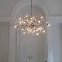 Lustre de hall d'hôtel, lustres de luxe pour villa, éclairage suspendu en cristal, lustre décoratif
