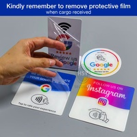 Étiquette NFC Google Review en acrylique NFC G213 215 216, programmable, pour affichage de menu, carte adhésive RFID, restaurant, hôtel, commerce de détail