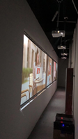 Film de Projection Arrière Auto-Adhésif 4K 100 Pouces 16:9 Holographique PET Motorisé Cadre 3D Pliable 100 Pouces