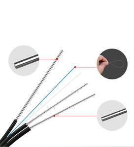 Cable de Fibra Óptica FTTH de 1 y 2 Núcleos para Interiores y Exteriores, Reforzado con 3 Alambres de Acero, G657, Resistente a la Flexión - Product Image 4