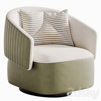 Fauteuil pivotant contemporain à base ronde, revêtement en matériaux mixtes, fauteuil individuel pour chambre à coucher, hall d'entrée, salle de réception