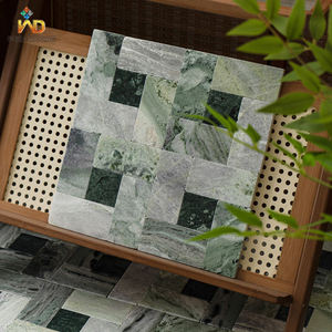 Mosaïque de marbre vert clair <span class=keywords><strong>et</strong></span> vert foncé mélangés, mosaïque de pierre emboîtable pour la décoration de sols ou de murs. - Product Image 1