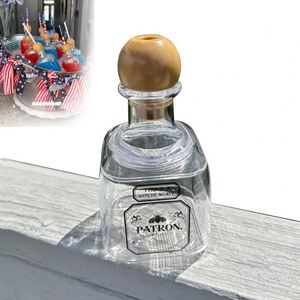 Gobelets réutilisables en gros, bouteilles en plastique pour la tequila avec bouchons - Product Image 4