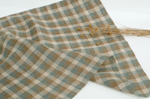 #8507 thời trang 100% vải lanh chàm nhuộm 3D kiểm tra mô hình màu sắc phong phú nhẹ hoàn hảo cho mùa xuân mùa hè quần áo - Product Image 4